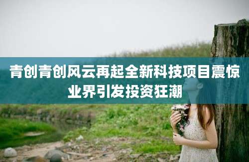 青创青创风云再起全新科技项目震惊业界引发投资狂潮