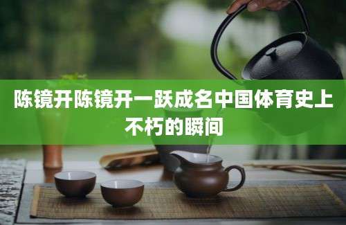 陈镜开陈镜开一跃成名中国体育史上不朽的瞬间