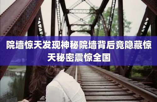 院墙惊天发现神秘院墙背后竟隐藏惊天秘密震惊全国
