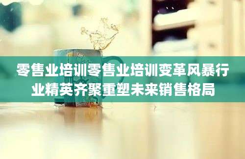 零售业培训零售业培训变革风暴行业精英齐聚重塑未来销售格局