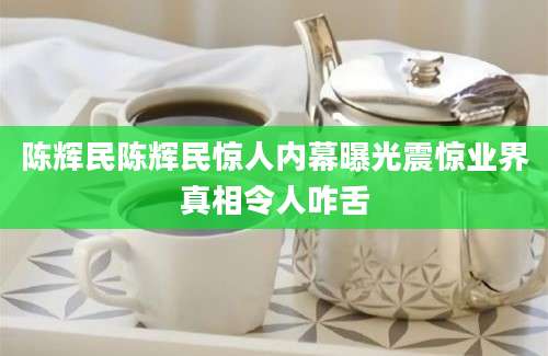 陈辉民陈辉民惊人内幕曝光震惊业界真相令人咋舌