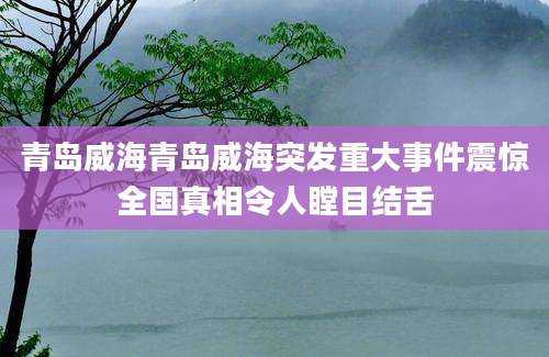 青岛威海青岛威海突发重大事件震惊全国真相令人瞠目结舌