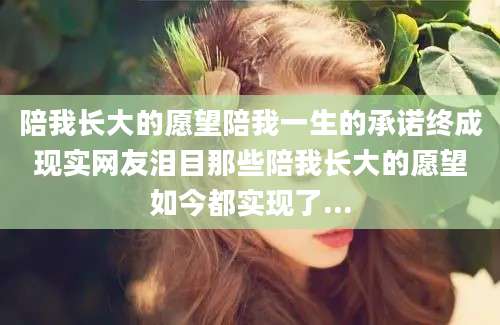 陪我长大的愿望陪我一生的承诺终成现实网友泪目那些陪我长大的愿望如今都实现了...