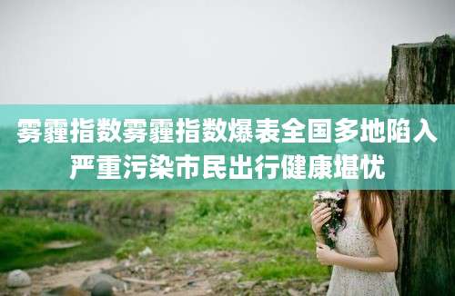雾霾指数雾霾指数爆表全国多地陷入严重污染市民出行健康堪忧
