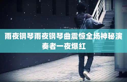雨夜钢琴雨夜钢琴曲震惊全场神秘演奏者一夜爆红