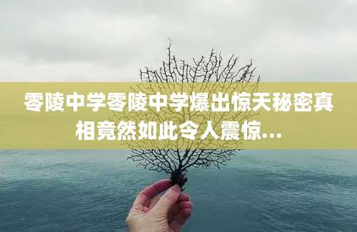 零陵中学零陵中学爆出惊天秘密真相竟然如此令人震惊...