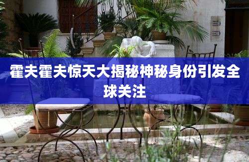 霍夫霍夫惊天大揭秘神秘身份引发全球关注