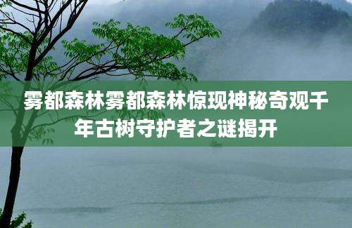 雾都森林雾都森林惊现神秘奇观千年古树守护者之谜揭开