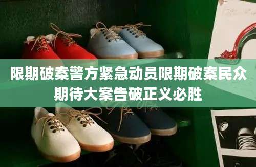 限期破案警方紧急动员限期破案民众期待大案告破正义必胜