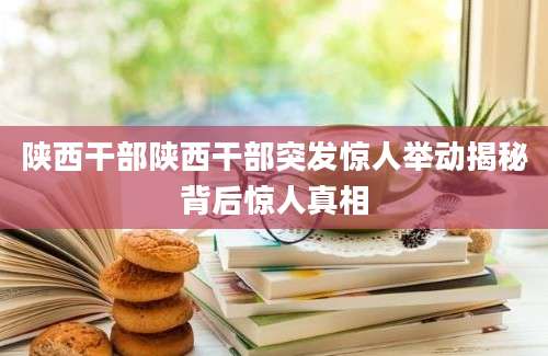 陕西干部陕西干部突发惊人举动揭秘背后惊人真相