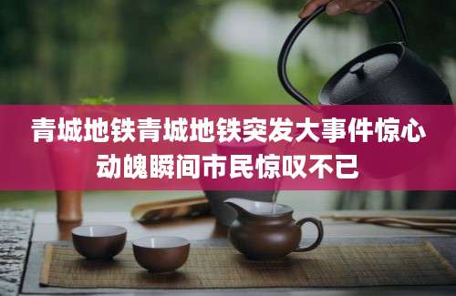 青城地铁青城地铁突发大事件惊心动魄瞬间市民惊叹不已