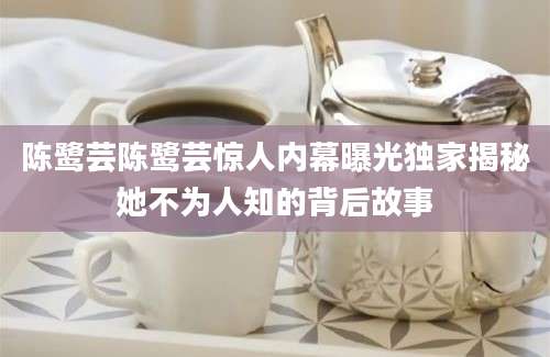 陈鹭芸陈鹭芸惊人内幕曝光独家揭秘她不为人知的背后故事