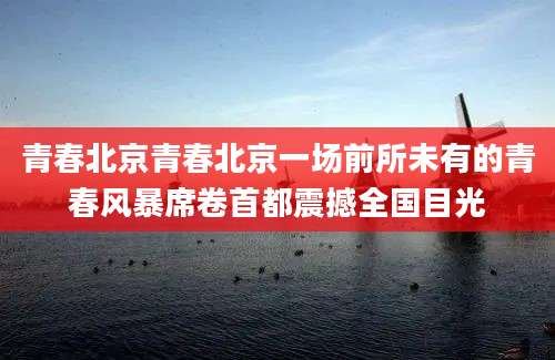 青春北京青春北京一场前所未有的青春风暴席卷首都震撼全国目光
